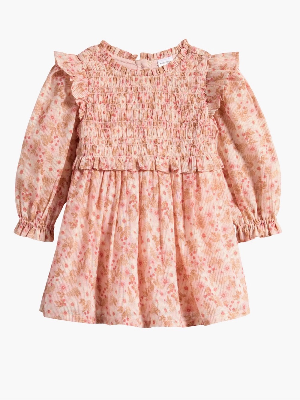 Nordstrom Baby Girl Pink Floral Smocked Dress 18M